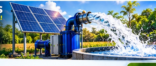 Bomba solar com água
