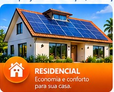 Painéis solares em residência